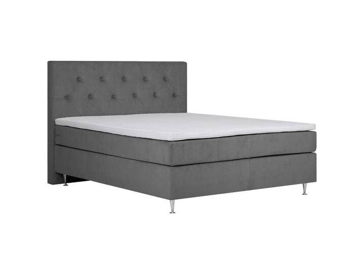 Livetastic BOXSPRINGBETT, Dunkelgrau, H3 + H4, 7 zones-Zonen, Höhe ca. 19 cm, 180x200 cm, Matratze, Wendematratze mit unterschiedlichen Härtegraden, von Livetastic