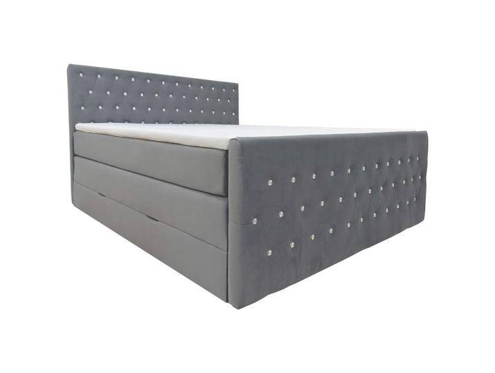 Livetastic BOXSPRINGBETT, Graphit, H2, Höhe ca. 18 cm, 180x200 cm, gepolstertes Kopfteil, in verschiedenen Größen erhältlich, Bettkasten, Topper von Livetastic