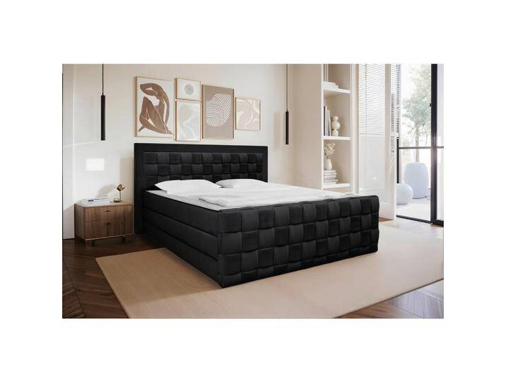 Livetastic BOXSPRINGBETT, Schwarz, H2 + H3, Höhe ca. 18 cm, 140x200 cm, Bettkasten, gepolstertes Kopfteil, Topper durchgehend, in verschiedenen Größen Livetastic BOXSPRINGBETT, Schwarz, H2 + H3, Höhe ca. 18 cm, 140x200 cm, Bettkasten, gepolstertes Kopfteil, Topper durchgehend, in verschiedenen Größen von Livetastic