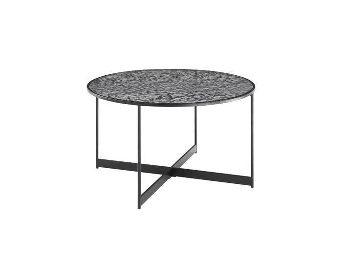 Livetastic COUCHTISCH, Schwarz, Metall, Glas, rund, Sternfuß, 80x45x80 cm, Wohnzimmer, Wohnzimmertische, Couchtische von Livetastic