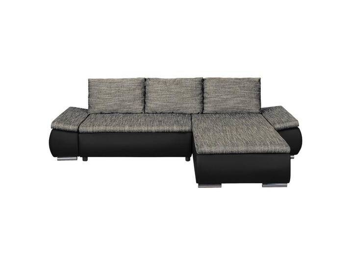 Livetastic ECKSOFA, Grau, Schwarz, 4-Sitzer, Füllung: Silikon, Schaumstoffflocken, L-Form, links montierbar, rechts montierbar, 266x175 cm, Made in Livetastic ECKSOFA, Grau, Schwarz, 4-Sitzer, Füllung: Silikon, Schaumstoffflocken, L-Form, links montierbar, rechts montierbar, 266x175 cm, Made in von Livetastic