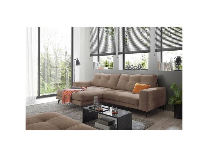 Livetastic ECKSOFA ROCKPORT, Taupe, 3-Sitzer, Füllung: Schaumstoffflocken, Ottomane links, L-Form, 247x171 cm, Made in EU, Rücken echt, Armteil links, Livetastic ECKSOFA ROCKPORT, Taupe, 3-Sitzer, Füllung: Schaumstoffflocken, Ottomane links, L-Form, 247x171 cm, Made in EU, Rücken echt, Armteil links, von Livetastic
