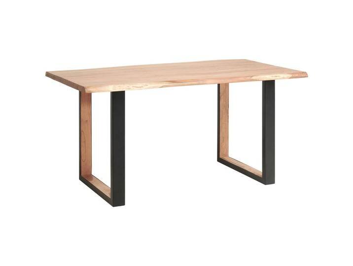 Livetastic ESSTISCH, Schwarz, Akazie, Holz, Metall, Akazie, Hartholz, Holz, rechteckig, U-Form, 140x76x80 cm, in verschiedenen Größen erhältlich, Livetastic ESSTISCH, Schwarz, Akazie, Holz, Metall, Akazie, Hartholz, Holz, rechteckig, U-Form, 140x76x80 cm, in verschiedenen Größen erhältlich, von Livetastic