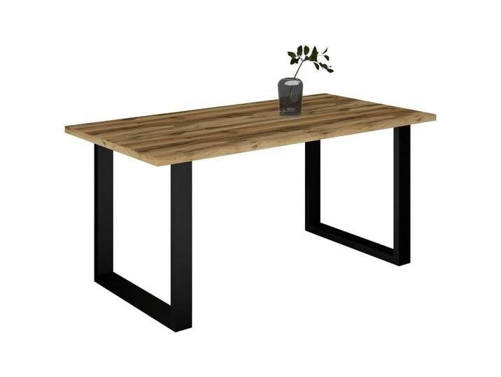 Livetastic ESSTISCH, Schwarz, Plankeneiche, Metall, rechteckig, U-Form, 90x78x180 cm, in verschiedenen Holzdekoren erhältlich, Esszimmer, Tische, Livetastic ESSTISCH, Schwarz, Plankeneiche, Metall, rechteckig, U-Form, 90x78x180 cm, in verschiedenen Holzdekoren erhältlich, Esszimmer, Tische, von Livetastic