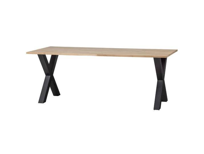 Livetastic ESSTISCH Tablo, Eiche, Holz, Eiche, rechteckig, X-Form, 90x75x220 cm, in verschiedenen Größen erhältlich, Variantenauswahl, Esszimmer, von Livetastic
