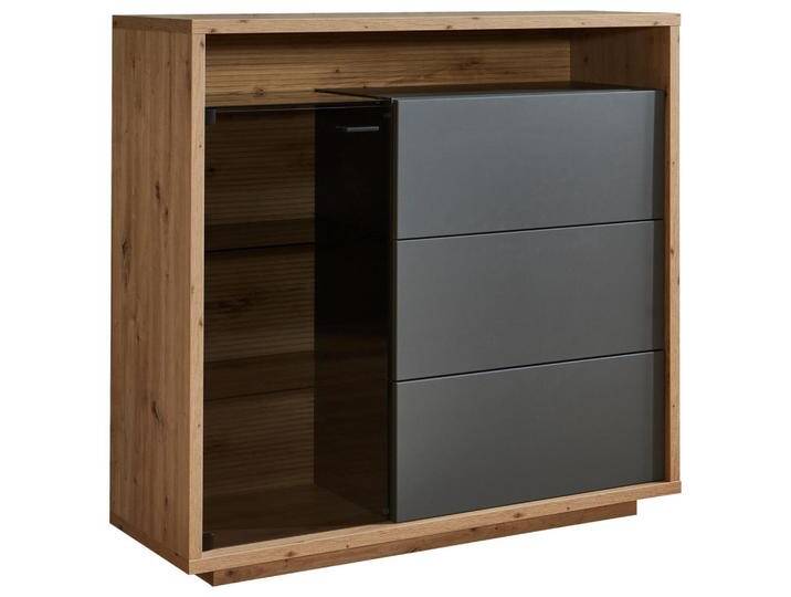 Livetastic HIGHBOARD, Grau, Eiche Artisan, Metall, 3 Fächer, 3 Schubladen, 120x113x42 cm, Typenauswahl, Beimöbel erhältlich, stehend, in verschiedenen Livetastic HIGHBOARD, Grau, Eiche Artisan, Metall, 3 Fächer, 3 Schubladen, 120x113x42 cm, Typenauswahl, Beimöbel erhältlich, stehend, in verschiedenen von Livetastic