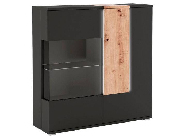 Livetastic HIGHBOARD, Schwarz, Eiche Artisan, 5 Fächer, 120x121x39 cm, Beleuchtung, Wohnzimmer, Kommoden & Sideboards, Highboards Livetastic HIGHBOARD, Schwarz, Eiche Artisan, 5 Fächer, 120x121x39 cm, Beleuchtung, Wohnzimmer, Kommoden & Sideboards, Highboards von Livetastic