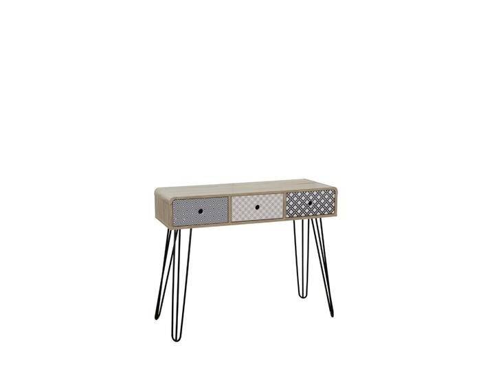 Livetastic KONSOLENTISCH, Mehrfarbig, Eiche, 3 Schubladen, rechteckig, Haarnadel, 33.5x80.5x99 cm, Stauraum, Wohnzimmer, Wohnzimmertische, von Livetastic