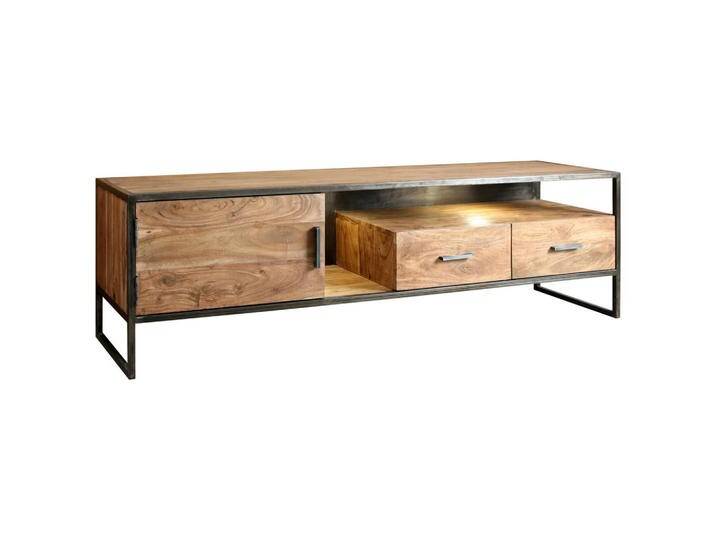 Livetastic LOWBOARD, Akazie, Metall, Akazie, massiv, 2 Schubladen, 176x50x40 cm, Beimöbel erhältlich, Wohnzimmer, Wohnwände, Lowboards von Livetastic