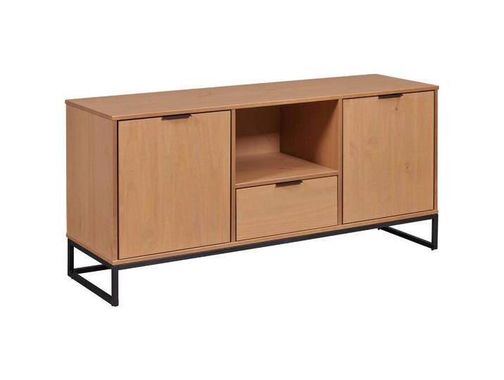 Livetastic LOWBOARD, Eiche, Metall, Kiefer, massiv, 1 Schubladen, 150x70x45 cm, Wohnzimmer, Wohnwände, Lowboards von Livetastic