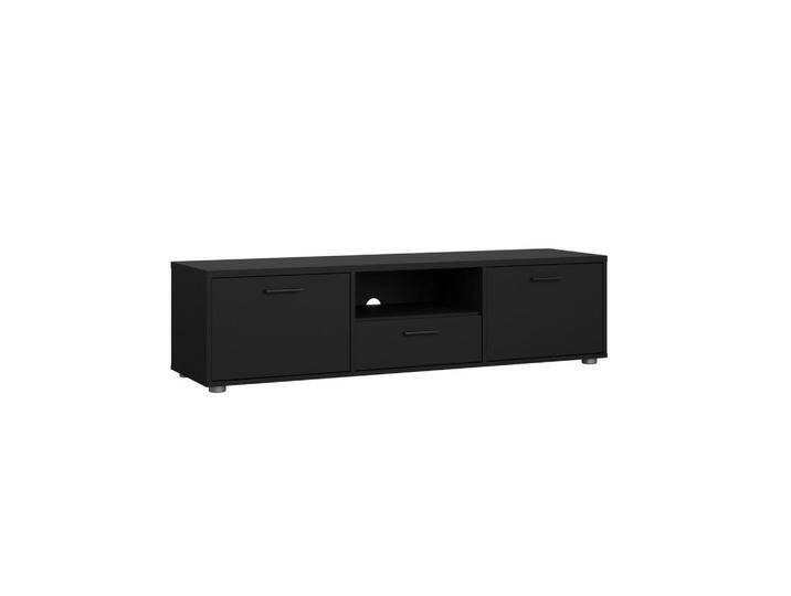 Livetastic LOWBOARD, Schwarz, Metall, 2 Fächer, 1 Schubladen, 147.2x38.4x39.8 cm, Made in Denmark, FSC 100%, stehend, Wohnzimmer, Wohnwände, von Livetastic