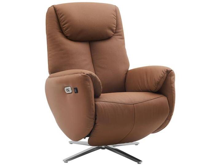 Livetastic MASSAGESESSEL, Braun, Echtleder, Rindleder, 79x110x85 cm, Relaxfunktion, Massagefunktion, Wohnzimmer, Sessel, Massagesessel von Livetastic