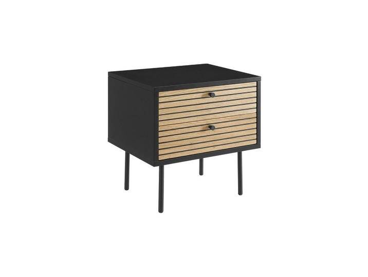 Livetastic NACHTTISCH, Schwarz, Eiche, Holz, Eiche, furniert, 2 Schubladen, rechteckig, Rundrohr, 50x50x40 cm, Stauraum, Wohnzimmer, Wohnzimmertische, Livetastic NACHTTISCH, Schwarz, Eiche, Holz, Eiche, furniert, 2 Schubladen, rechteckig, Rundrohr, 50x50x40 cm, Stauraum, Wohnzimmer, Wohnzimmertische, von Livetastic