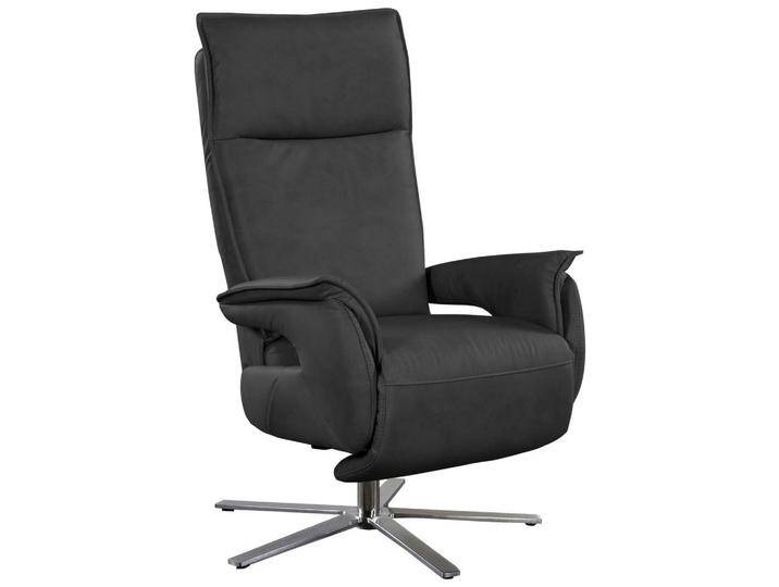 Livetastic RELAXSESSEL, Anthrazit, Echtleder, Nappaleder, 77x116x80 cm, Made in EU, Relaxfunktion, Stühle von Livetastic