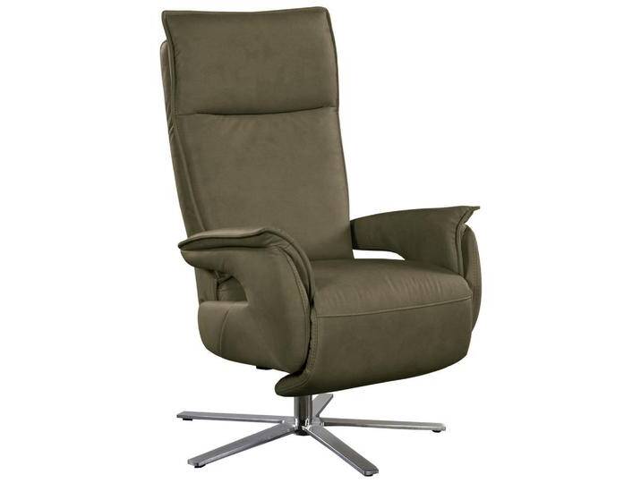 Livetastic RELAXSESSEL, Olivgrün, Echtleder, Nappaleder, 77x116x80 cm, Stühle von Livetastic