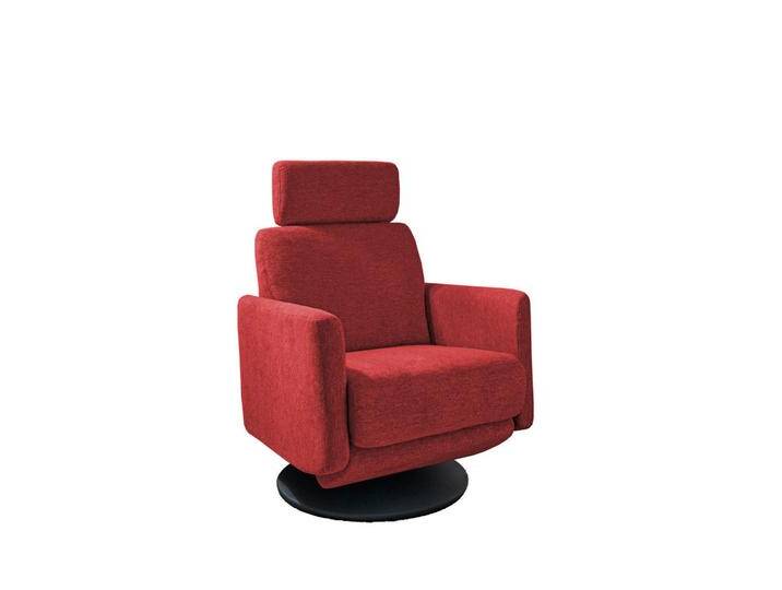 Livetastic RELAXSESSEL, Rot, Uni, 77x105x87-154 cm, Made in EU, Stoffauswahl, Relaxfunktion, Sitzfläche 360° drehbar, Stühle von Livetastic