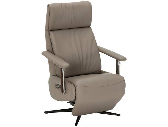 Livetastic RELAXSESSEL, Taupe, Echtleder, Rindleder, 73x116x84 cm, USB-C-Anschluss, USB-Anschluss, Relaxfunktion, Stühle von Livetastic