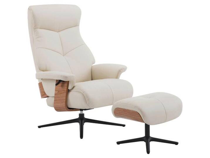 Livetastic RELAXSESSELSET, Beige, Holz, Echtleder, Rindleder, Pappel, massiv, 78x111x81 cm, Relaxfunktion, Wohnzimmer, Sessel, Relaxsessel von Livetastic