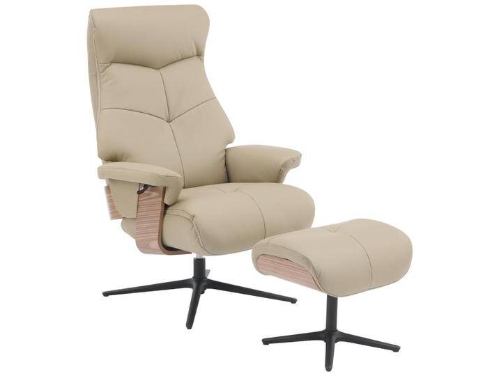 Livetastic RELAXSESSELSET, Taupe, Holz, Echtleder, Rindleder, Pappel, massiv, 78x111x81 cm, Relaxfunktion, Stühle von Livetastic