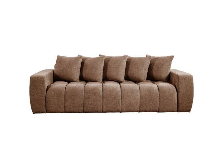 Livetastic SCHLAFSOFA CLOUD, Altrosa, 3-Sitzer, Füllung: Polyurethan (PUR), Silikon, 250x86x140 cm, Made in EU, Liegefunktion, Schlafen auf Sitzhöhe, von Livetastic