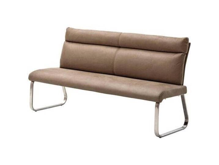 Livetastic SITZBANK, Edelstahl, Sand, Metall, 160x98x70 cm, Esszimmer, Bänke, Sitzbänke von Livetastic