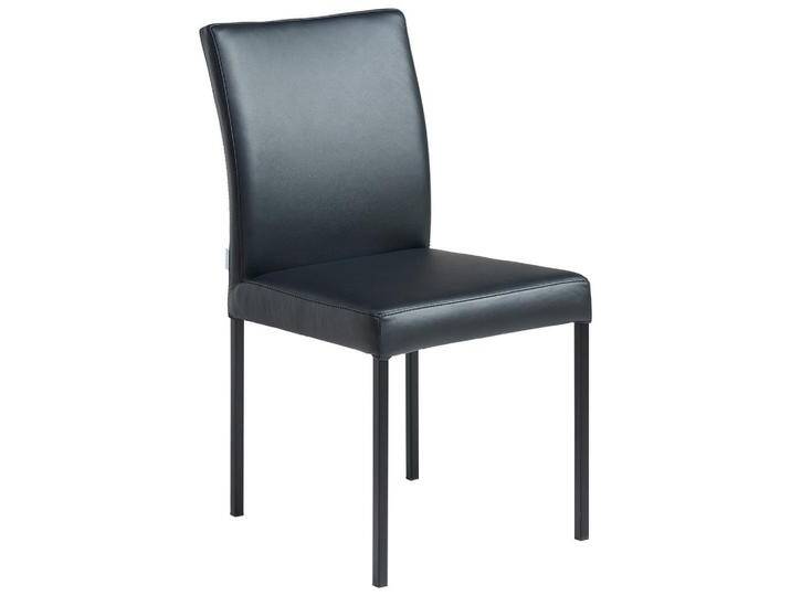 Livetastic STUHL, Schwarz, Metall, Echtleder, Büffelleder, eckig, 45.5x86x57.5 cm, Esszimmer, Stühle, Esszimmerstühle, Lederstühle von Livetastic