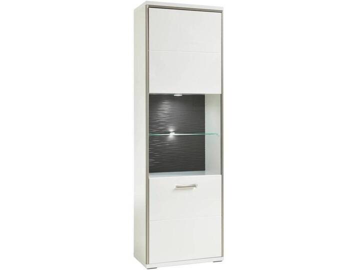 Livetastic VITRINE Accra, Grau, Silber, Weiß, Weiß Hochglanz, Metall, 3 Fächer, 64x201x38 cm, Made in EU, Wohnzimmer, Wohnwände, Vitrinenschränke Livetastic VITRINE Accra, Grau, Silber, Weiß, Weiß Hochglanz, Metall, 3 Fächer, 64x201x38 cm, Made in EU, Wohnzimmer, Wohnwände, Vitrinenschränke von Livetastic