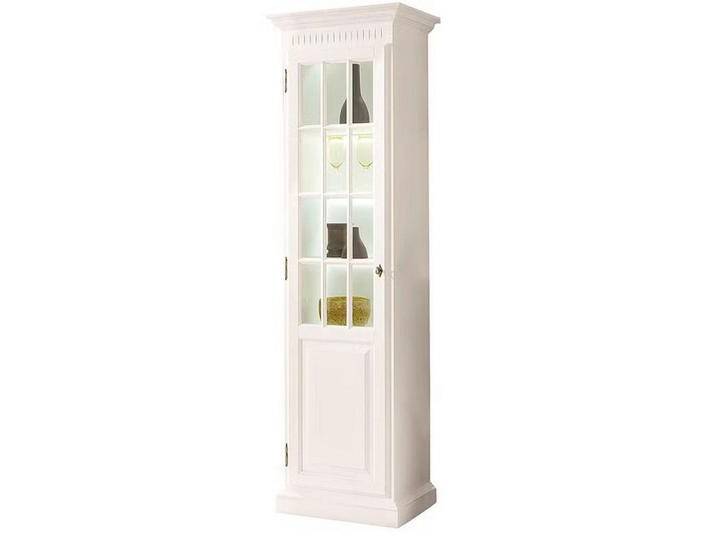 Livetastic VITRINE, Weiß, Holz, Pinie, massiv, 5 Fächer, 65x220x48 cm, Esszimmer, Vitrinen von Livetastic