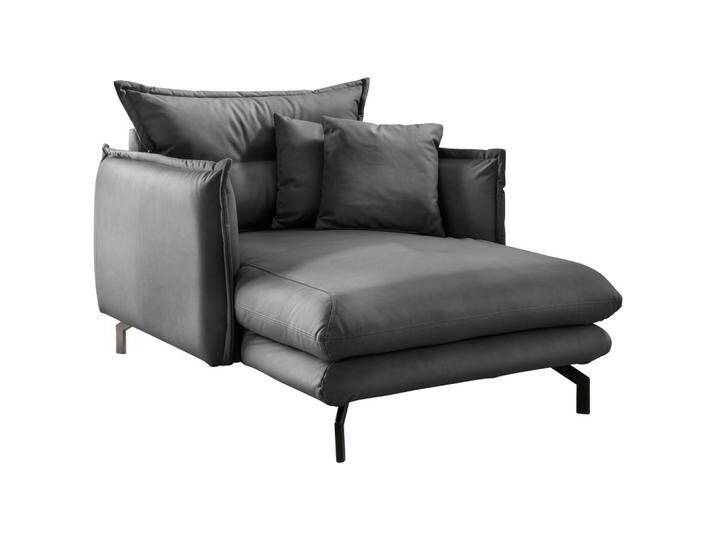 Livetastic XXL-SESSEL, Anthrazit, Füllung: Schaumstoff, 111x101x167 cm, Made in Europe, Stühle von Livetastic