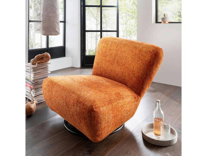 Livetastic XXL-SESSEL Cremallo, Koralle, Uni, 95x77x94 cm, Made in EU, Stoffauswahl, erweiterbar (Typenauswahl), Sitzfläche 360° drehbar, von Livetastic