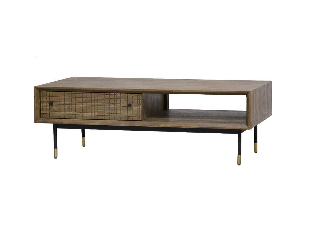 Livin Hill Couchtisch Maze, Akazienholz, 3D-Struktur, schwarz-matte Metallbeine Livin Hill Couchtisch Maze, Akazienholz, 3D-Struktur, schwarz-matte Metallbeine von Livin Hill
