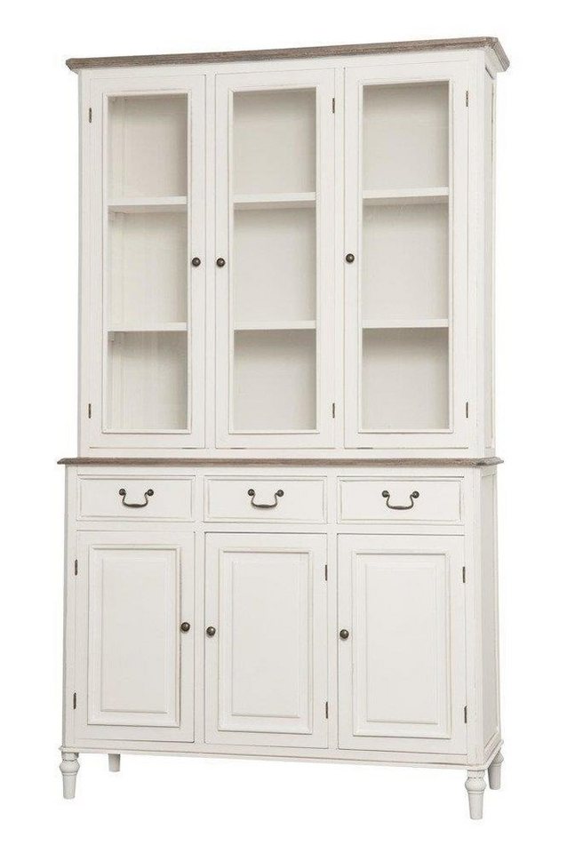 Livin Hill Küchenbuffet Ravenna Paulownia-Holz, weiße Farbgebung, gedrechselte Beine von Livin Hill