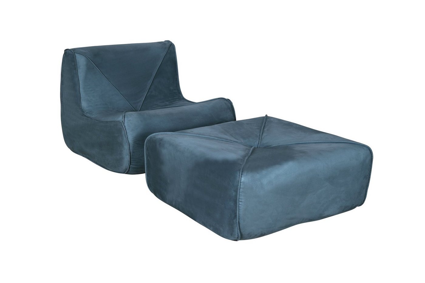 Livin Hill Sessel Nua, Veloursstoff in Blau mit Silberglanz, inkl Fußhocker Livin Hill Sessel Nua, Veloursstoff in Blau mit Silberglanz, inkl Fußhocker von Livin Hill
