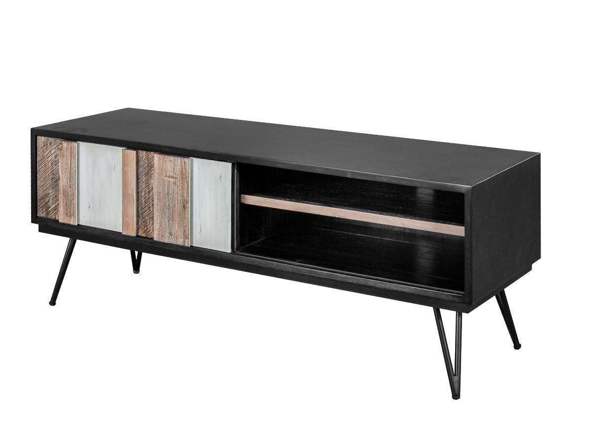 Livin Hill TV-Schrank Adesso Massivholzfronten in Grau- und Beigetönen, schwarze Metallbeine Livin Hill TV-Schrank Adesso Massivholzfronten in Grau- und Beigetönen, schwarze Metallbeine von Livin Hill