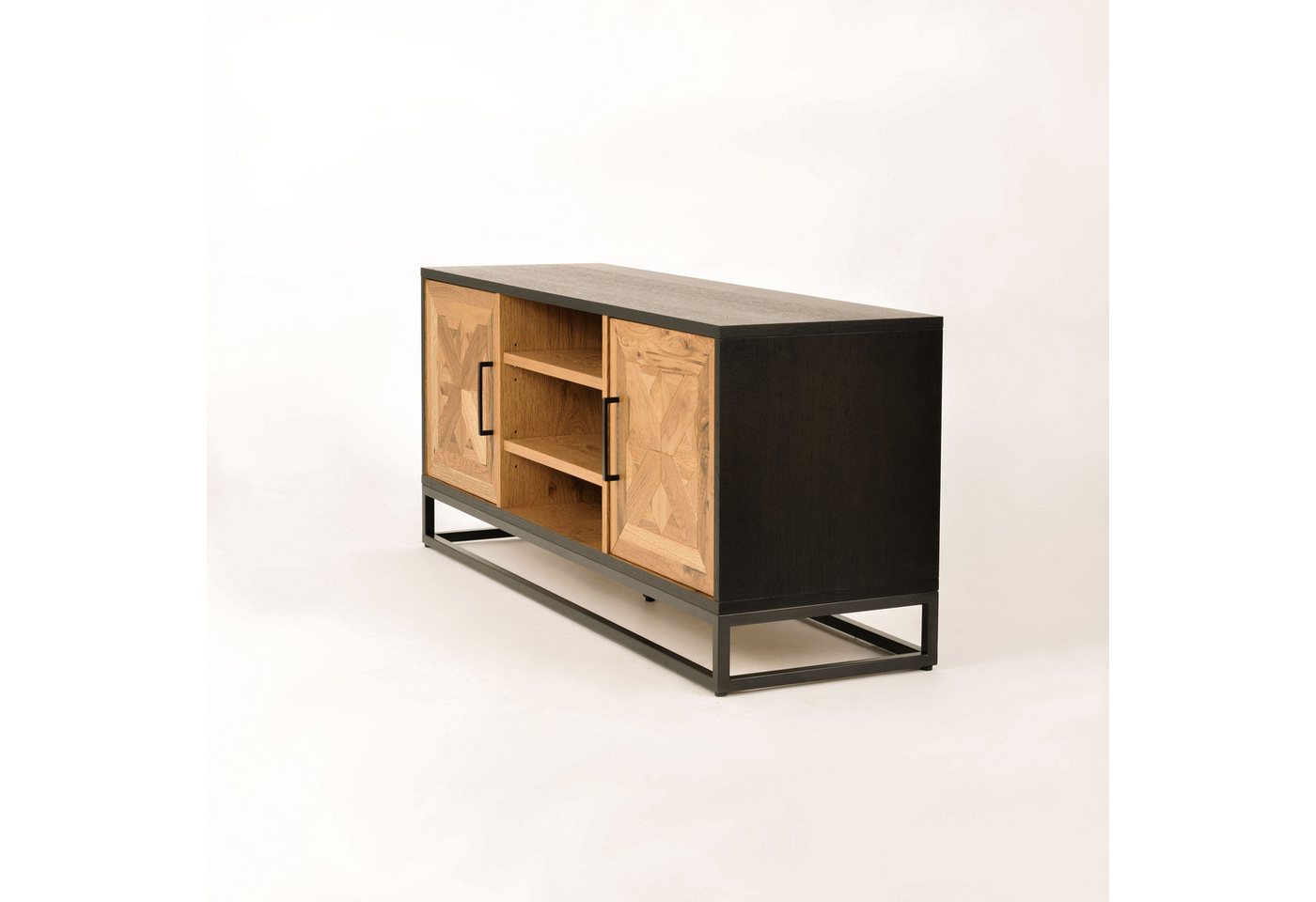 Livin Hill TV-Schrank Indus Loft-Stil, robuste Stahlstruktur, dunkles Graphit von Livin Hill