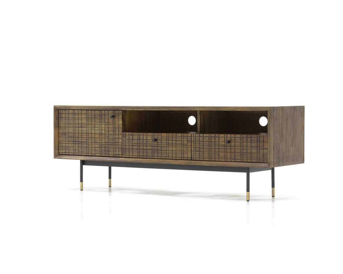 Livin Hill TV-Schrank Maze Akazienholz, goldene Akzente, Soft-Close-System Livin Hill TV-Schrank Maze Akazienholz, goldene Akzente, Soft-Close-System von Livin Hill