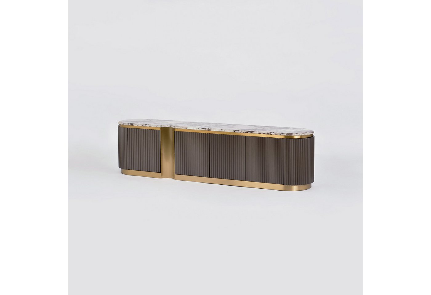 Livin Hill TV-Schrank Stilig Graphitton, goldene Akzente, Marmor-Finish Livin Hill TV-Schrank Stilig Graphitton, goldene Akzente, Marmor-Finish von Livin Hill