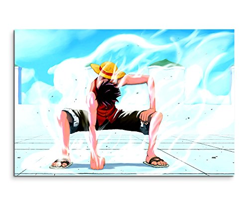 One Piece Luffy Wandbild 120x80cm XXL Bilder und Kunstdrucke auf Leinwand von Livina-Wandbilder
