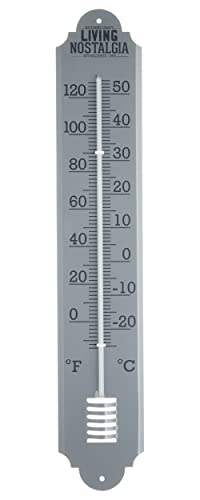 KitchenCraft Vintage Innen/Außen-Thermometer, Analog, Grau – 50 cm von KitchenCraft