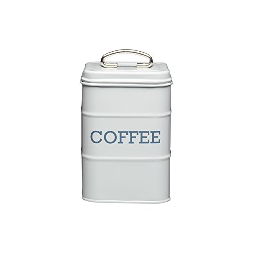 KitchenCraft LNCOFFEEGRY Kaffeedose Living Nostalgia 11x17cm in grau, Stahl, 11cm x 17cm von KitchenCraft