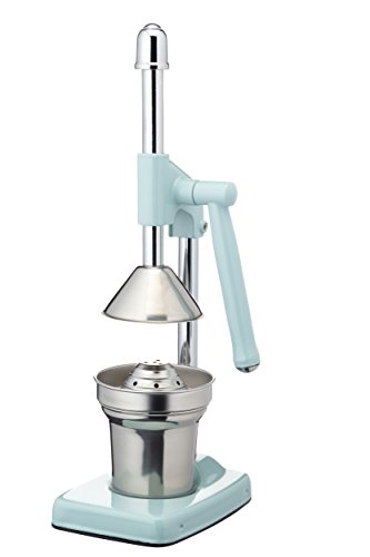 Living Nostalgia KitchenCraft – Zitruspresse mit manuellem Hebel, Aluminium- und Edelstahl-Kollektion – Vintage-Blau von KitchenCraft