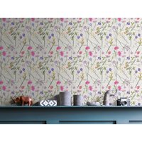 living walls Vliestapete "House of Turnowsky Designertapete Blumenwiese", matt-gemustert-neutral, Blümchen Landhaus Floral Tapeten Wohnzimmer Schlafzimmer Küche Design von Living Walls