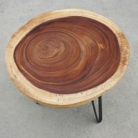 Lounge Couchtisch/Live Edge Table Massivholz von LivingArtDecor