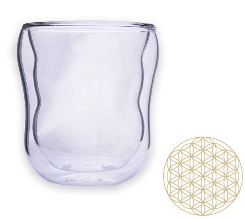 LivingDesigns Glas doppelwandig Blume des Lebens 0,2l, Borosilikatglas LivingDesigns Glas doppelwandig Blume des Lebens 0,2l, Borosilikatglas von LivingDesigns