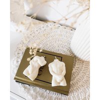 Torso Candle Set Two Paar Körper Kerze Men Woman Body Vegan Geschenkidee Creme Minimalistisch Ästhetisch Zeitlos von LivingKunst