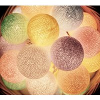 Cotton Ball String Lichter Für Schlafzimmer Lichterkette Mädchen Zimmer Kinderzimmer Nachtlicht Hochzeit Jahrestag Geburtstag Girlande Dekor Mix von LivingPastel