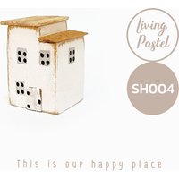 Kleines Haus Kleines Dekoratives Holzhaus Handgemachtes Hölzernes Geschenk, Nettes Neues Hausgeschenk, Personalisiertes Wohndekor Für Mini-Holzdorf von LivingPastel