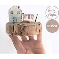 Miniatur Haus Treibholz Regal Ornament, Cottages Und Häuser, Küsten Wohnkultur, Rustikale Meer Szene, Neues Zuhause Geschenk von LivingPastel