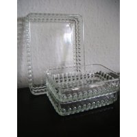 60Ties Glas Schalen Set, Trio von LivingVintageDE