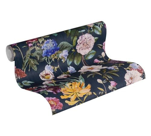 A.S. Création Jette Vliestapete Tapete tropisch floral natürlich 10,05 m x 0,53 m blau grün rot Made in Germany 373364 37336-4 von A.S. Création
